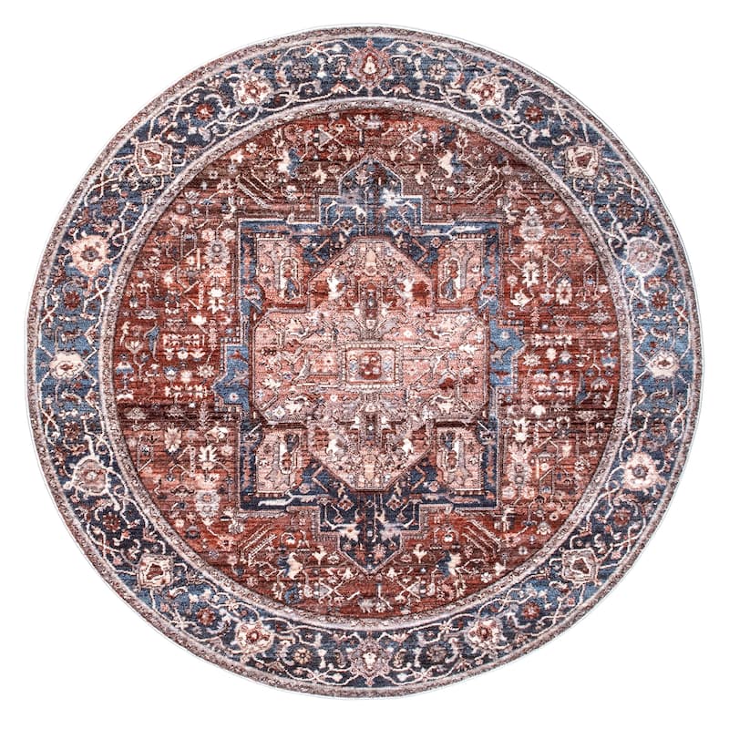Nuloom Camila Faded Medallion Fringe Area Rug