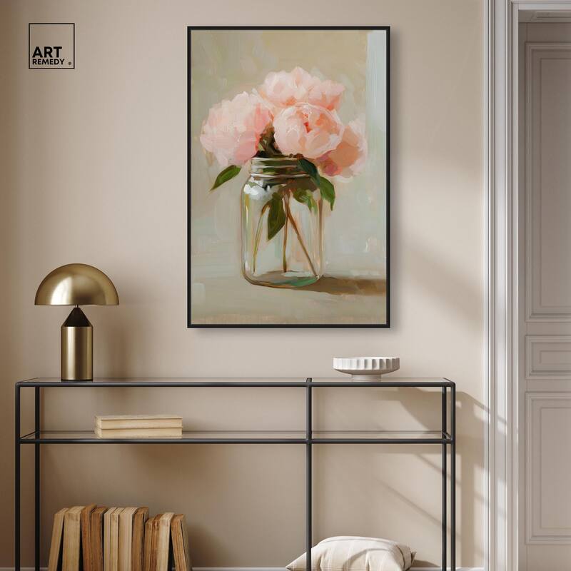 Jar of Petals Canvas by Art Remedy