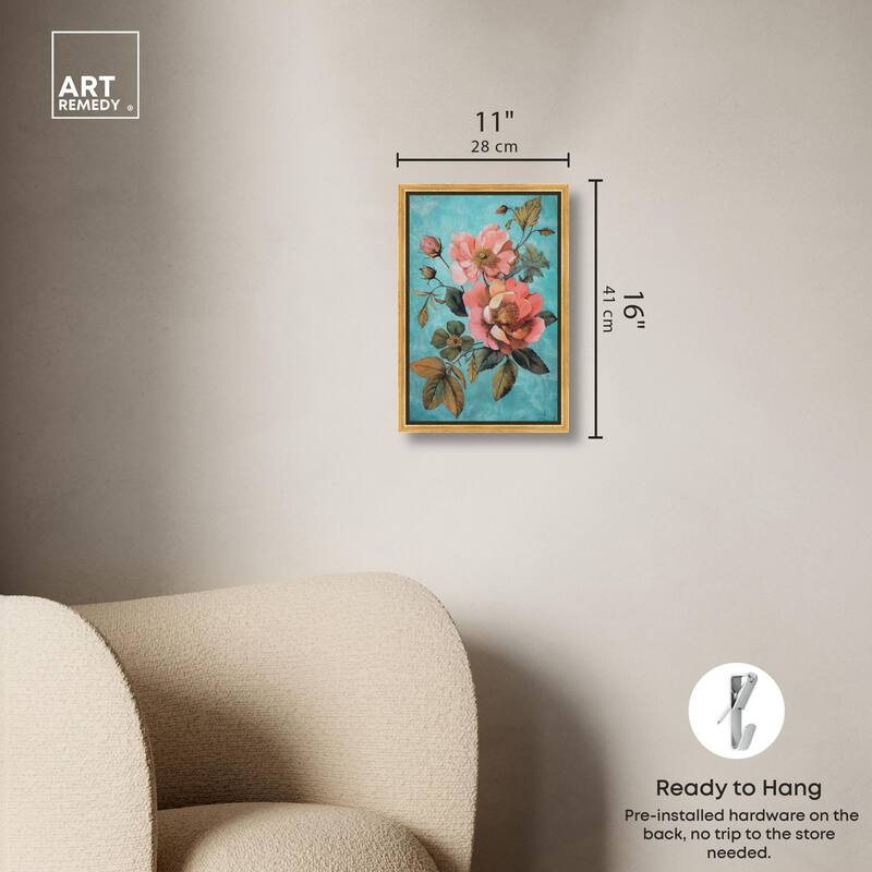 Floral Azure Ascent I Canvas by Art Remedy