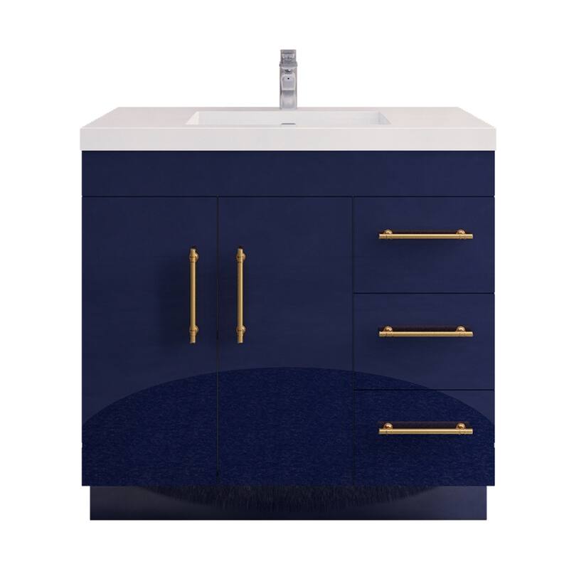 Eliza 36 Freestanding Vanity (Right Drawers) with Single Sink