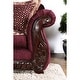 preview thumbnail 8 of 8, Furniture of America Fova Traditional Damask Fabric Upholstered Sofa