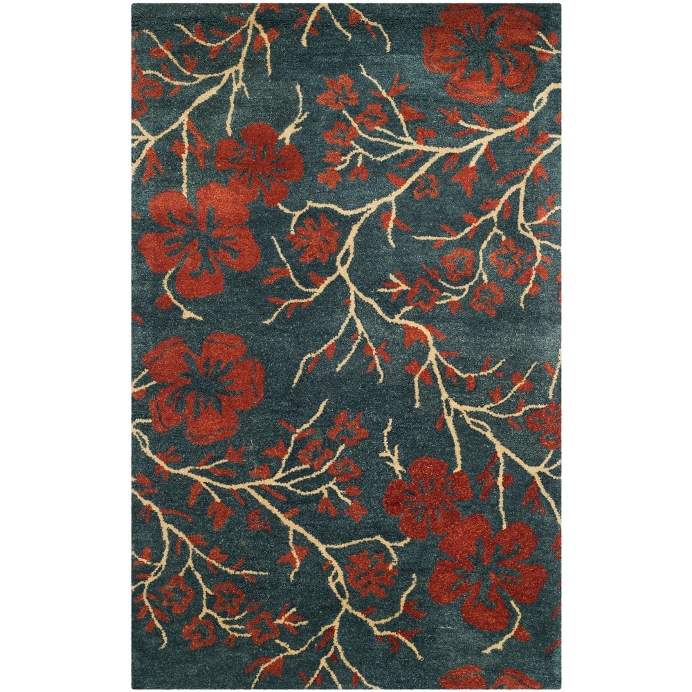 SAFAVIEH Handmade Metro Shinobu French Country Floral Wool Rug