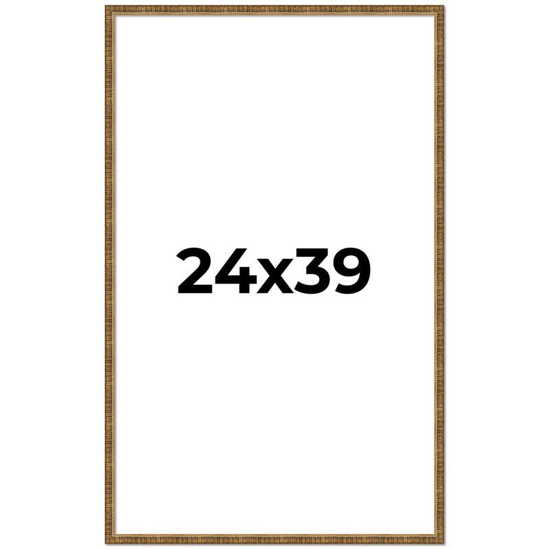 24x39 Frame Gold Picture Frame - Complete Modern Photo Frame Includes