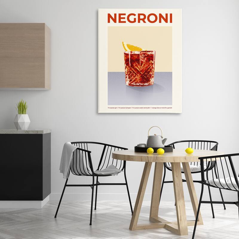 Stupell Negroni Classic Cocktail Canvas Wall Art Design By Victoria Barnes