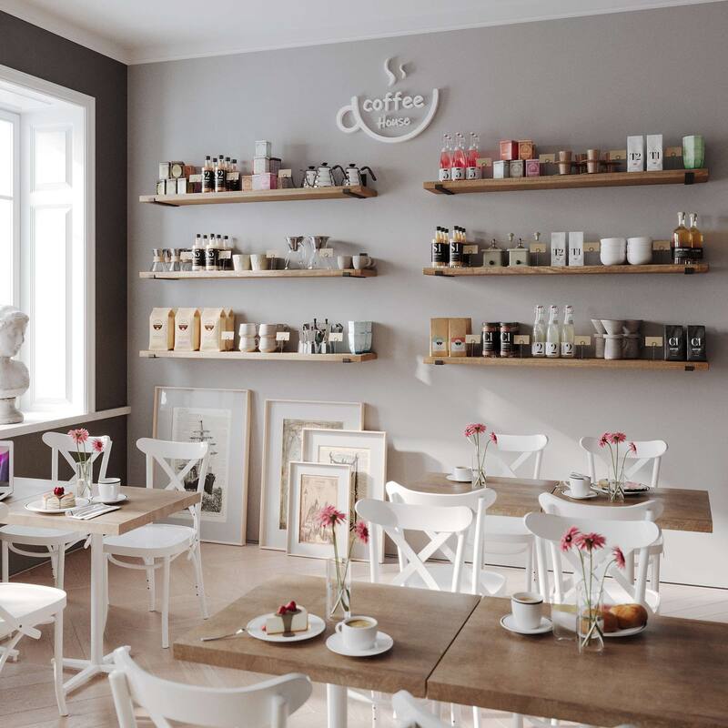 Wallniture Forte Wood Board 60" Long, 11.25'' Deep, 1.5" Thick, Wood Floating Shelf for Wall with Heavy Duty Metal Brackets, 1pc