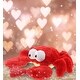 preview thumbnail 4 of 4, DolliBu I LOVE YOU Googly Eyes Soft Plush Red Crab with Red Heart - 14 inches