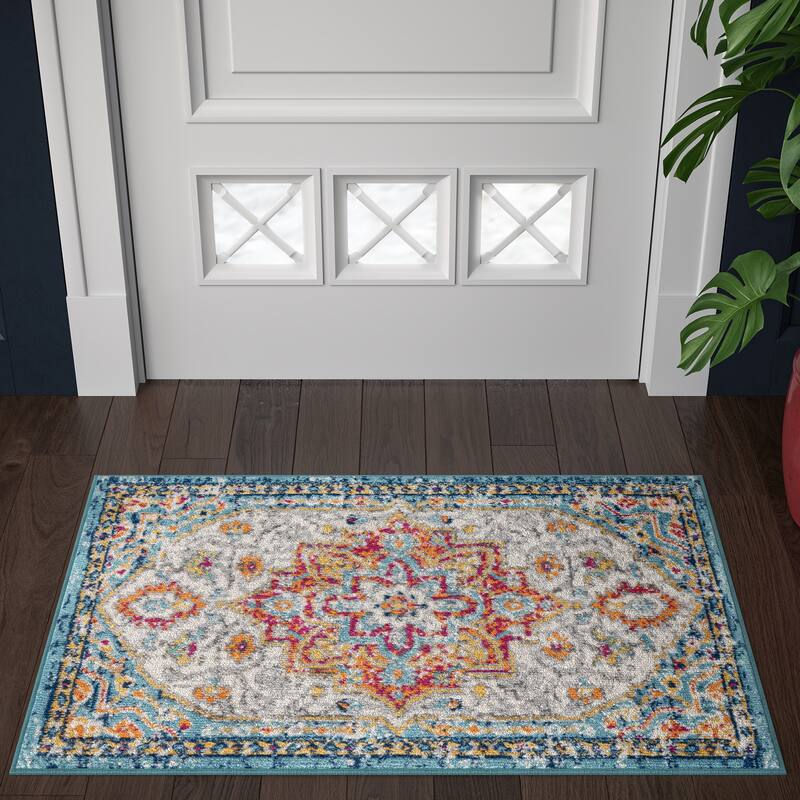 Dynah Bohemian & Eclectic Medallion Indoor Area Rug