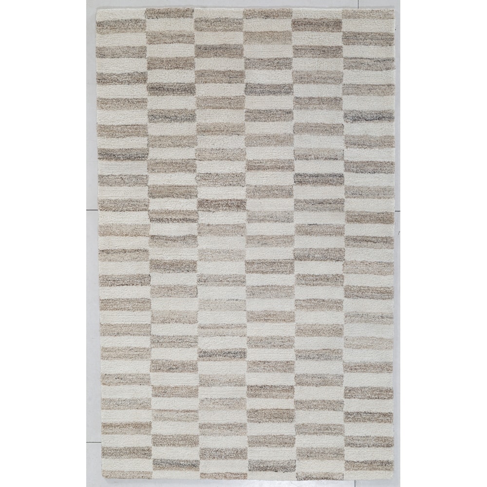 Terra by Obeetee Dunes Steps Neutral Rug