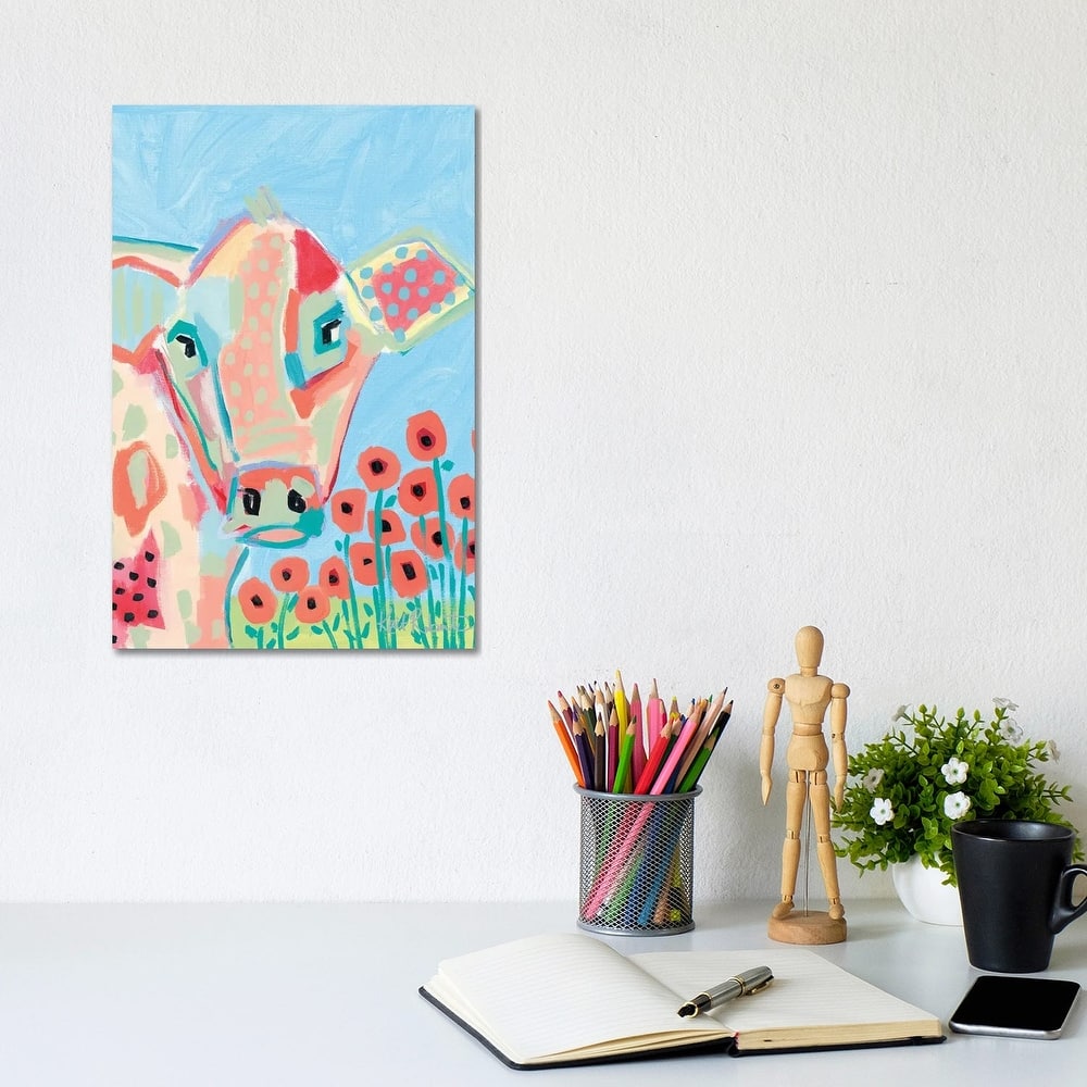 iCanvas "Willa with Poppies" by Kait Roberts Canvas Print