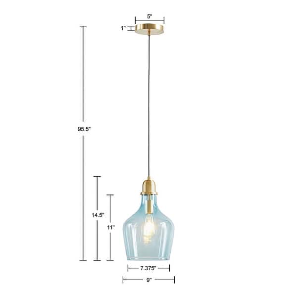 Hampton Hill Auburn Bell Shaped Glass Pendant