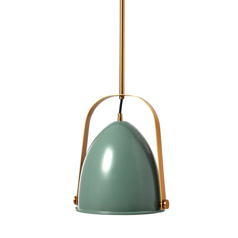 Robert Stevenson Lighting Zelda - 2-Tone Ceiling Light - 11.9"L x 11.9"W x 13.4"H - Sage and Brushed Gold