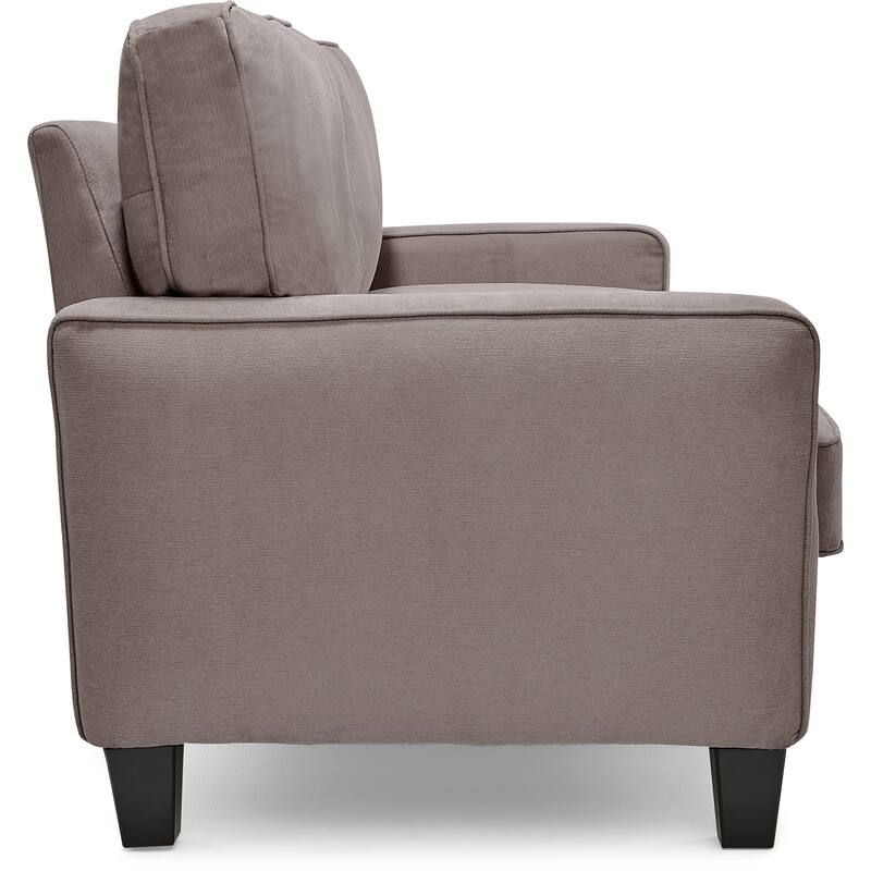 Serta Palisades Upholstered 73" Sofas for Living Room Modern Design Couch, Straight Arms, Soft Upholstery, Tool-Free Assembly