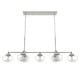 preview thumbnail 3 of 15, Hunter Saddle Creek Linear Chandelier, Clear Glass, Dining Room Table, Kitchen Island