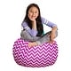 preview thumbnail 7 of 193, Kids Bean Bag Chair, Big Comfy Chair - Machine Washable Cover 27 Inch Medium - Pattern Chevron Purple and White
