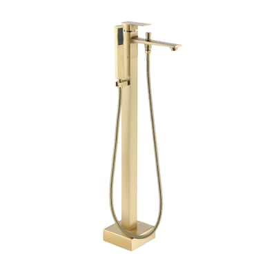 Bathtub Faucet, Single Handle Floor Mounted Free Standing Bathtub Faucet