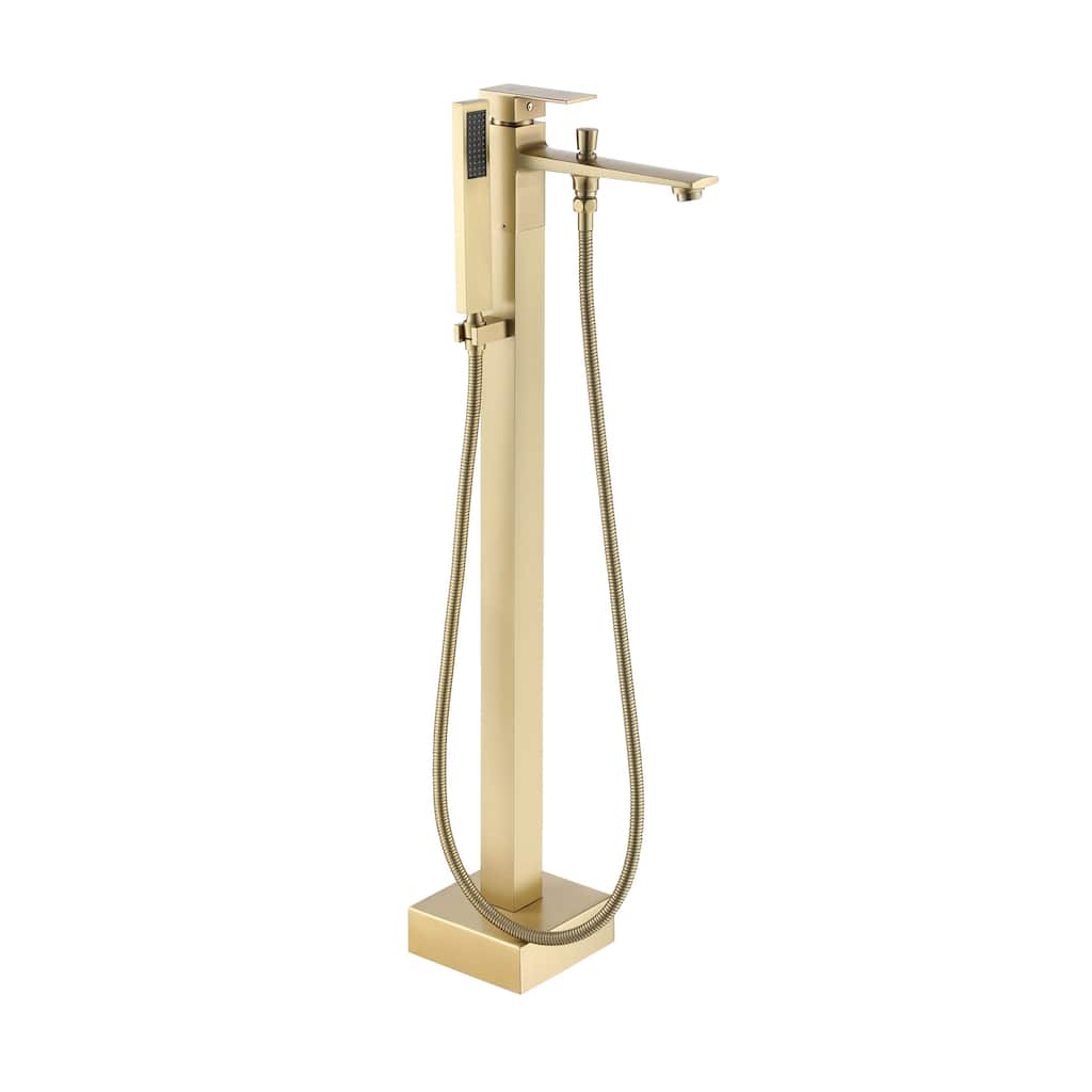 Bathtub Faucet, Single Handle Floor Mounted Free Standing Bathtub Faucet