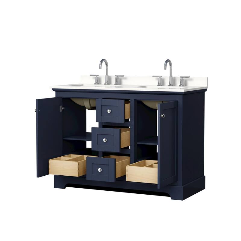 Avery 48-inch Double Vanity, Quartz Top