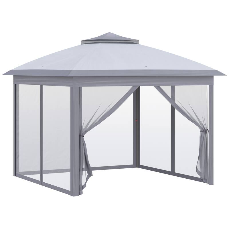 11' x 11' Pop Up Canopy Tent with Netting and Carry Bag