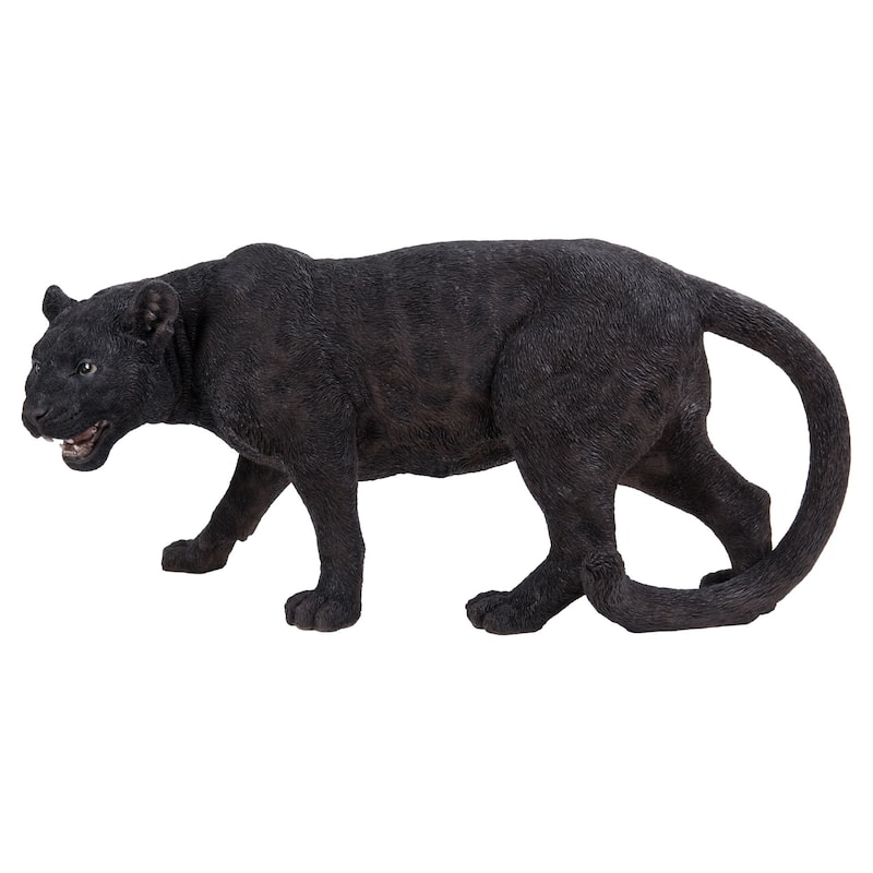 31.25" Cautious Panther Stalking Outdoor Garden Statue