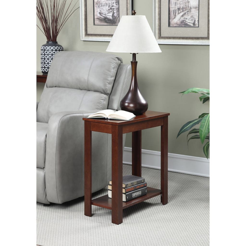 End Table with Storage Shelf - Modern Accent Table for Living Room, Bedroom, Hallway - 12