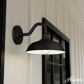 Hunter Mill Valley Outdoor 1-Light Wall Sconce Light - WeatherMax - Farmhouse, Transitional, Modern, Rustic