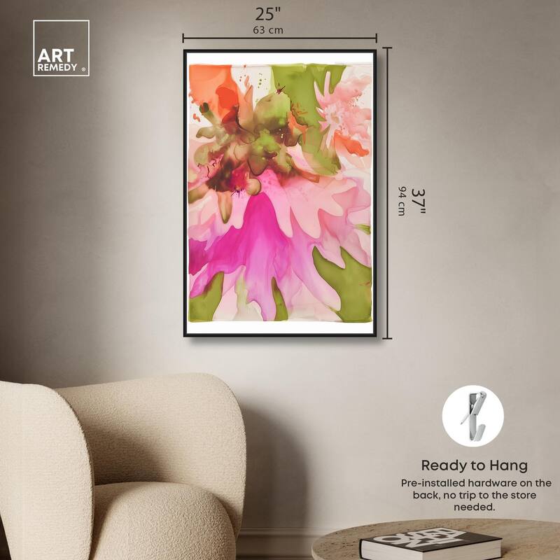 Vibrant Fluidity Floral I Canvas by Art Remedy