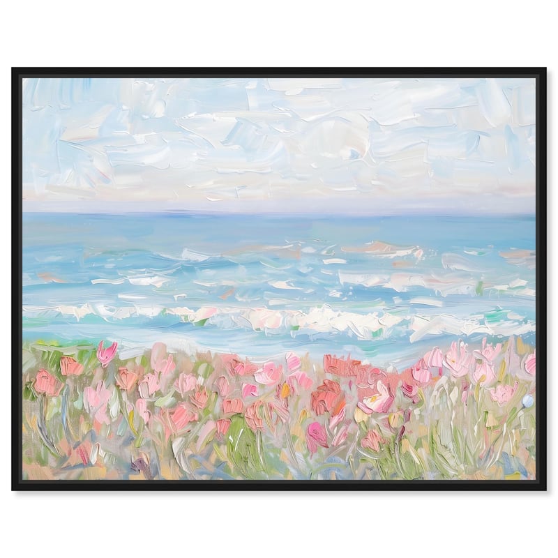 Waves of Peace Canvas by Art Remedy - Black - 30" x 24"