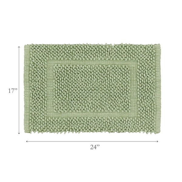 Sophie Border Ultra plush Chenille Non Slip Cotton Bath Mat On Sale Bed Bath Beyond 39912790