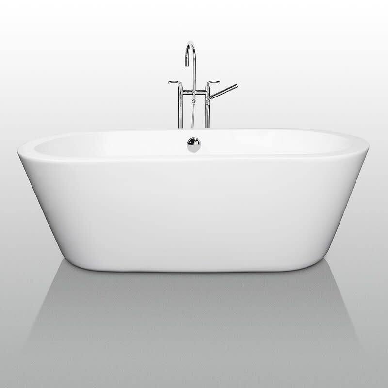 Wyndham Collection Mermaid 67" Free Standing Acrylic Soaking Tub with