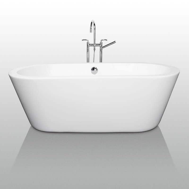 Wyndham Collection Mermaid 67" Free Standing Acrylic Soaking Tub with