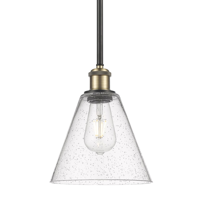 Innovations Lighting 516-1S-10-8 Berkshire Pendant Berkshire 8" Wide - Seedy / Black Antique Brass