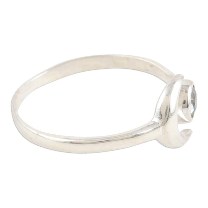 Novica Handmade Celestial Beauty In Azure Blue Topaz Wrap Ring