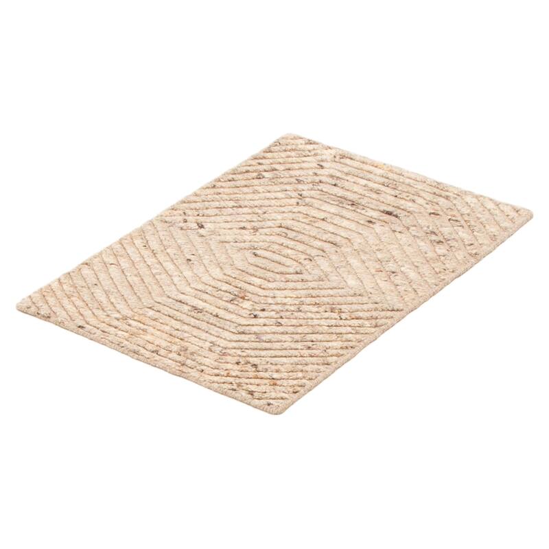 ECARPETGALLERY Hand-knotted Tangier Tan Wool Rug - 2'1 x 2'11