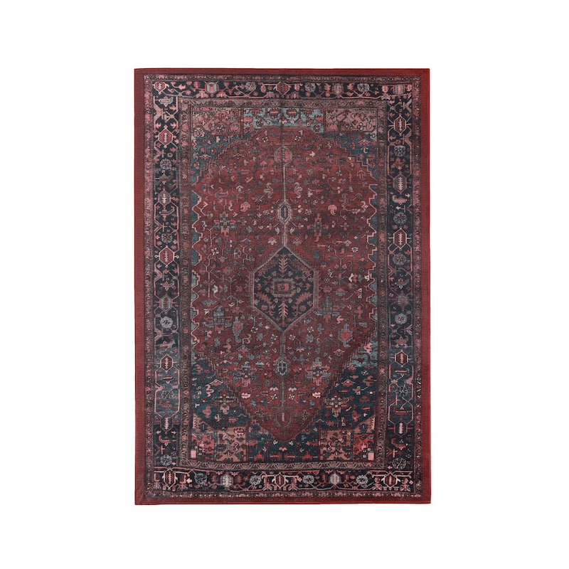 Superior Cardinal Vintage Machine Washable Indoor Area Rug or Runner