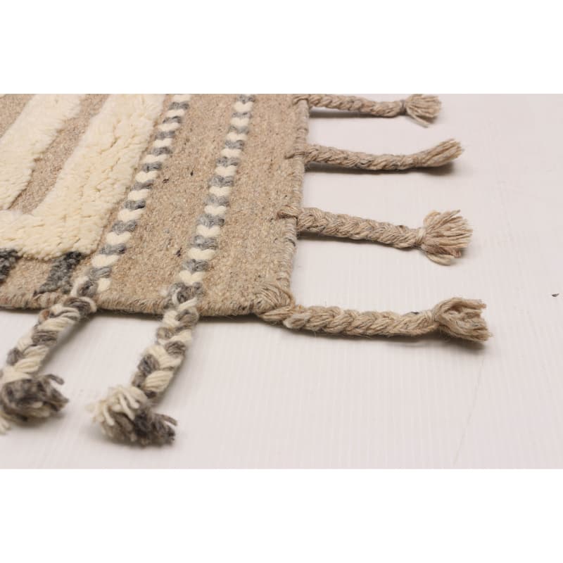 ECARPETGALLERY Hand-knotted Tangier Cream Wool Rug - 8'0 x 10'2