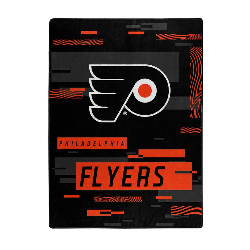 NHL Philadelphia Flyers Digitize Raschel Throw Blanket