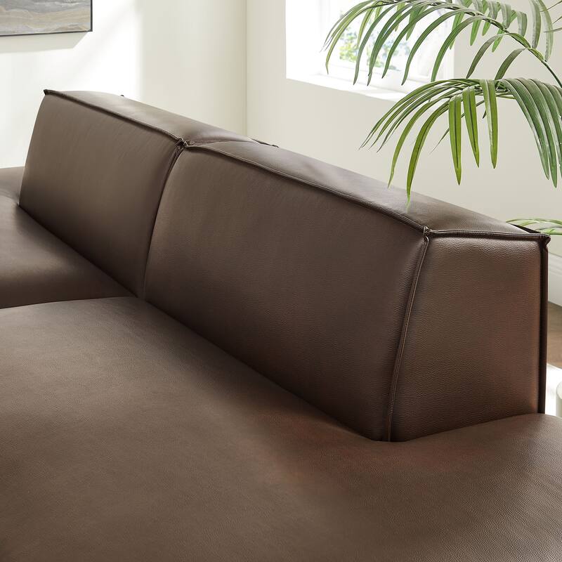 Restore 2-Piece Vegan Leather Modular Loveseat