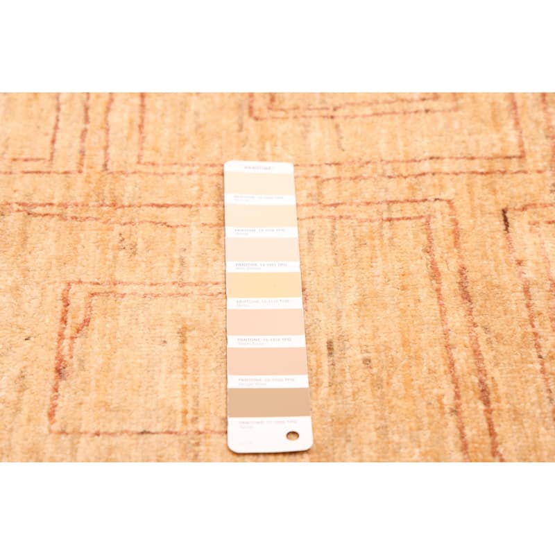 ECARPETGALLERY Hand-knotted Peshawar Ziegler Beige Wool Rug - 5'5 x 8'1