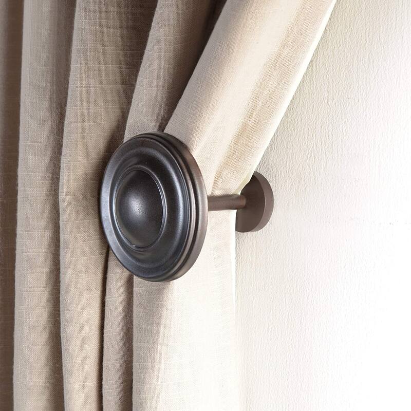 2 Pcs Curtain Holdback for Curtains Wall Mounted Metal Drapery Hook for Door Window Treatment- By Deco Window