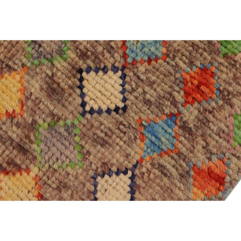 Boho Chic Balochi Morse Brown/Rust Hand Knotted Wool Rug - 3'3'' x 4'11''