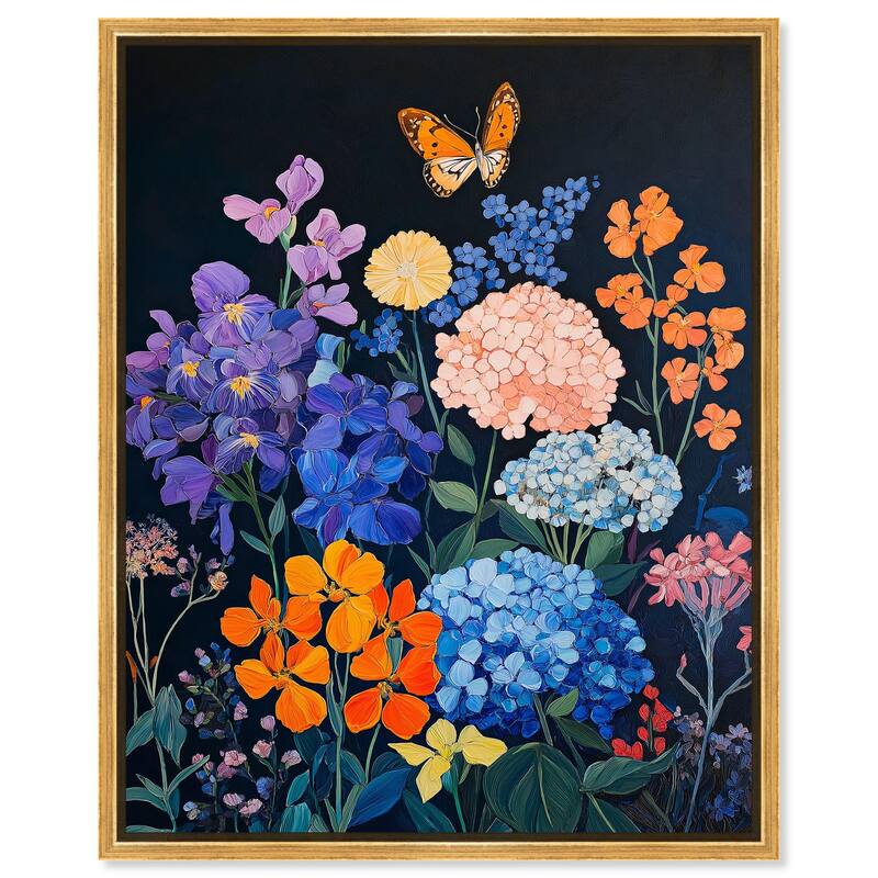 Twilight Blossoms I Canvas by Art Remedy - Gold - 36" x 45"