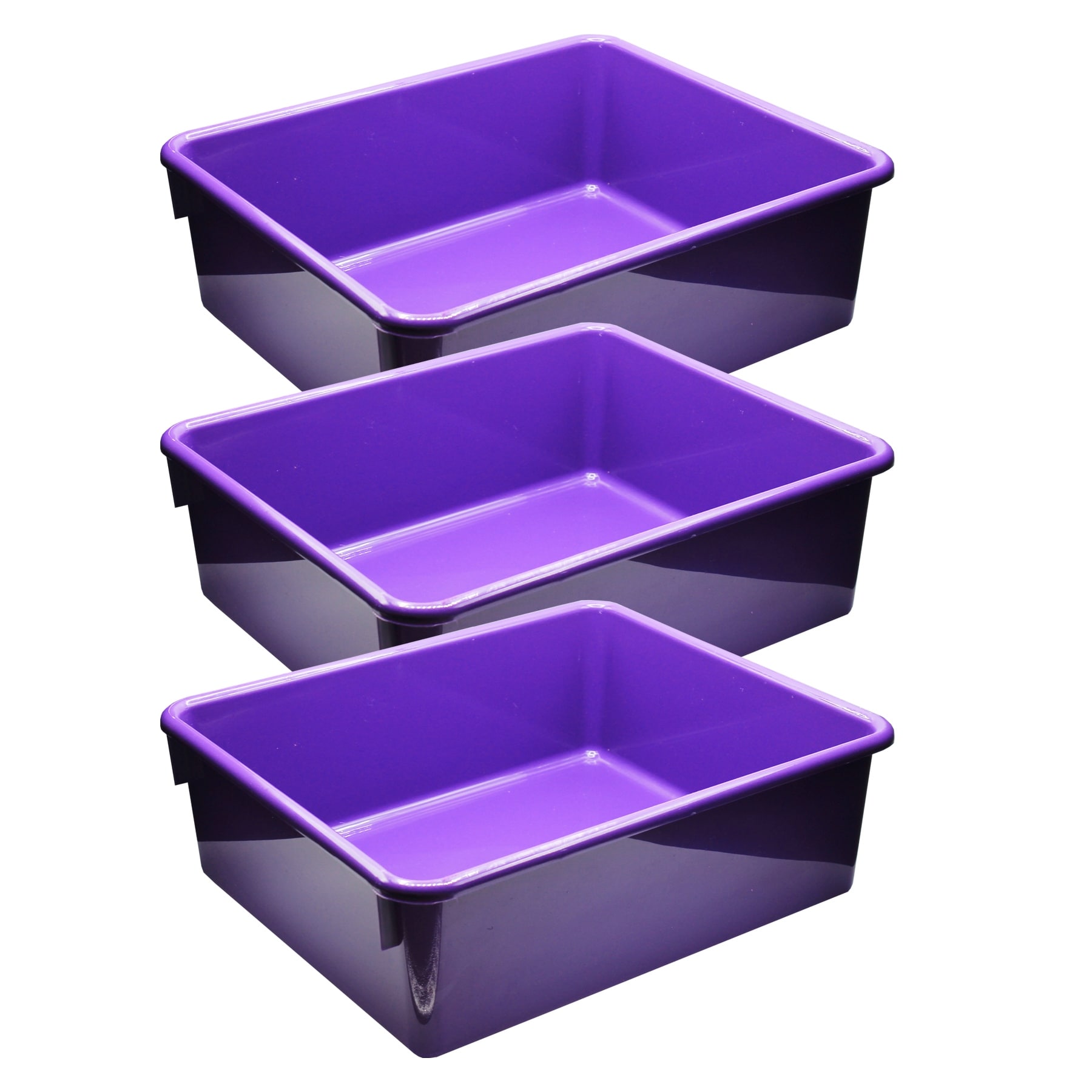 Romanoff Double Stowaway Tray Only, Purple, Pack of 3