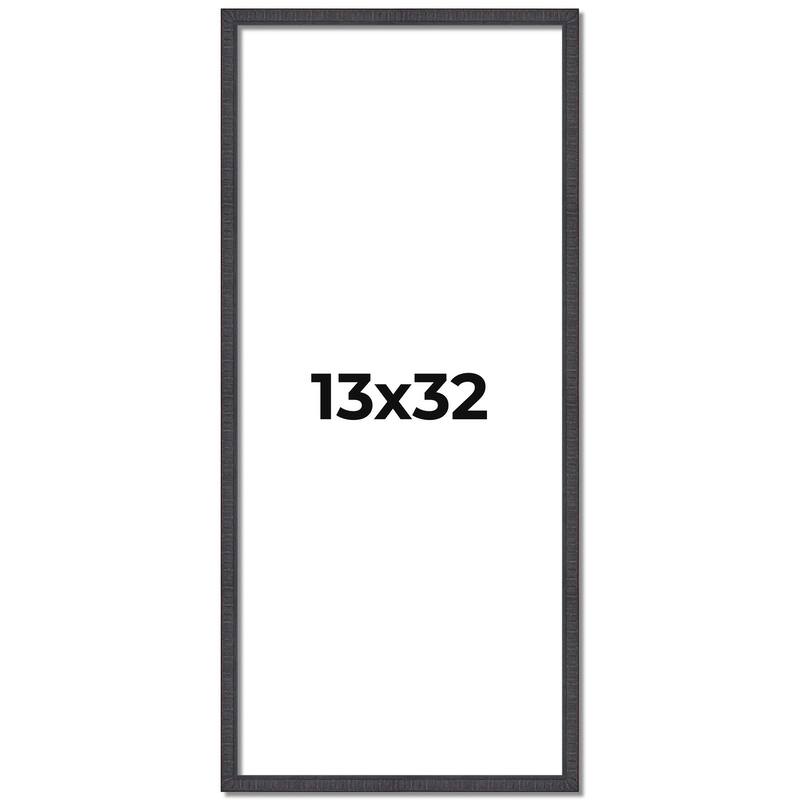 13x32 Frame Brown Solid Wood Picture Frame - Complete Modern Photo