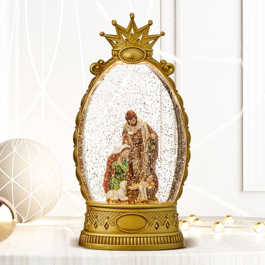 10.5" LED Holy Family Crown Globe Usb