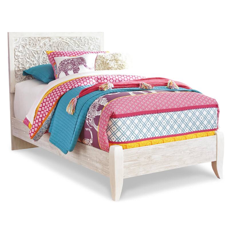 Paxberry Whitewash Panel Bed