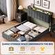 preview thumbnail 27 of 58, Bed Frame with Lift Up Storage, Upholstered Velvet Platform Bed with Storage Headboard