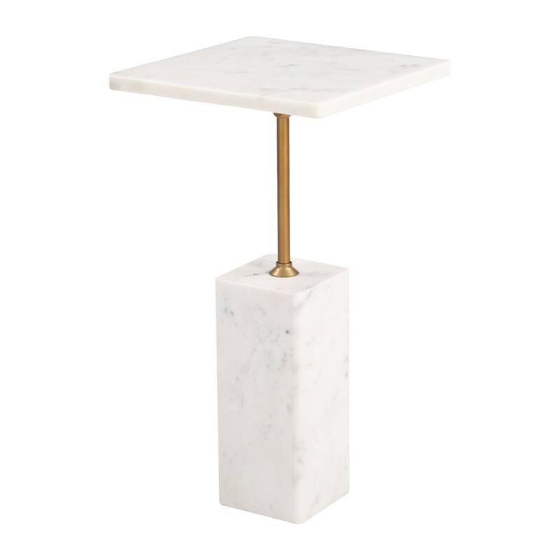 Naht Side Table White - White