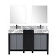 preview thumbnail 104 of 157, Lexora Zilara Bathroom Vanity Complete Set in Black and Grey with Faucet