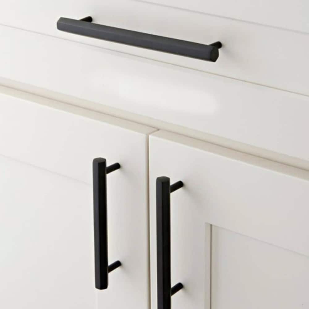 IXIR 6-5/16 in. (160 mm) Hexagon Black Cabinet Handle Drawer Pull