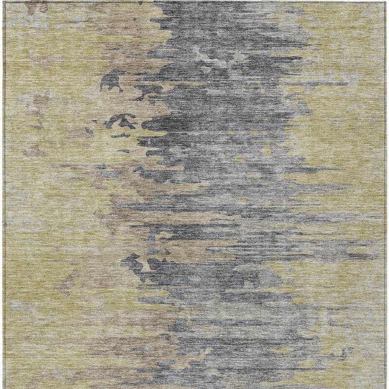 HomeRoots Abstract Transitional Rectangle Outdoor Rug